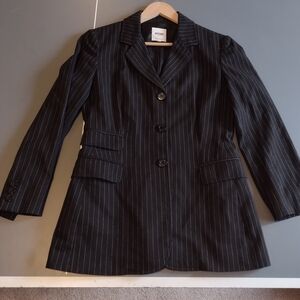 Moschino Jeans Women's Black Pinstripe Blazer